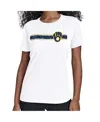 Starter Women's White Milwaukee Brewers Team Stripe T-shirt In White