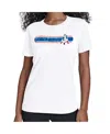 Starter Women's White New England Patriots Throwback Team Stripe T-shirt In White