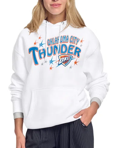 Starter Women's White Oklahoma City Thunder Fireworks Fleece Hoodie