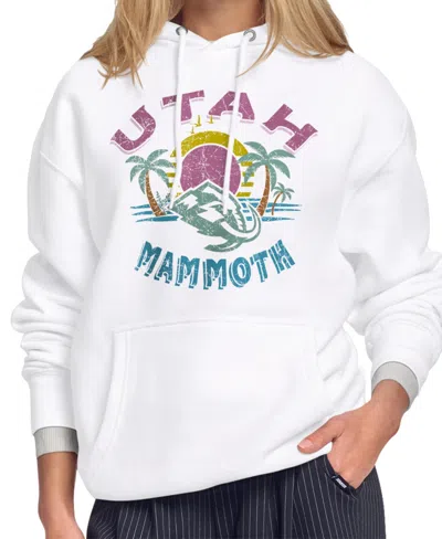 Starter Women's White Utah Mammoth Tonal Beach Hoodie