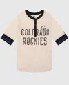 Starter Womens Colorado Rockies First Choice 3/4 Sleeve Shirt In White In White