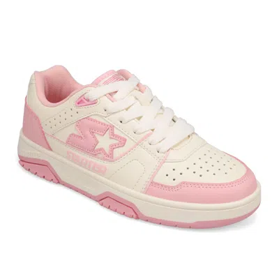 Starter Womens Fast Break Low Genuine Leather Sneaker In Pink