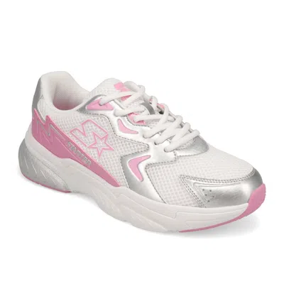 Starter Womens Star Light Synthetic Leather And Mesh Sneaker In Multi