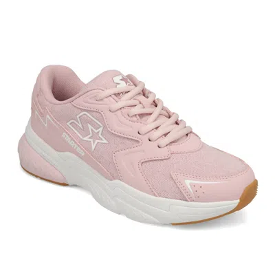 Starter Womens Star Light Synthetic Leather And Mesh Sneaker In Pink