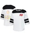 Starter Women's White Joey Logano Grand Slam 3/4-sleeve T-shirt In White,black