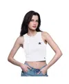 Starter Women's White Dallas Cowboys Show Up Cropped Tank Top