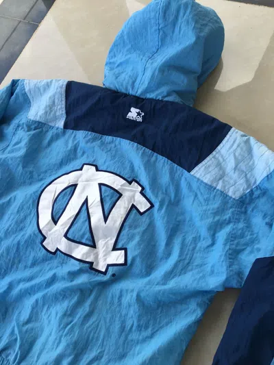 Pre-owned Starter X Vintage Unc North Carolina Tar Heels Starter Jacket In Blue