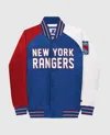 Starter Youth New York Rangers Varsity Satin Full-snap Jacket In Blue In Blue