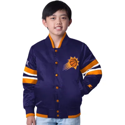Starter Kids' Youth  Purple Phoenix Suns Scout Varsity Full-snap Jacket