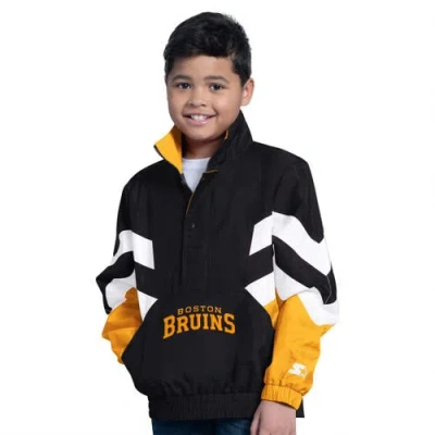 Starter Kids' Youth  Black Boston Bruins Prospect Half-zip Pullover Top