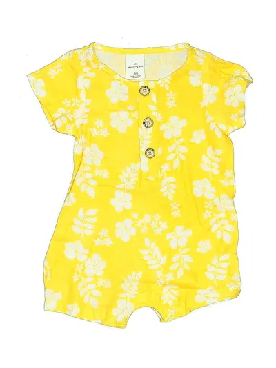Pre-owned Starting Out Babies' Short Sleeve Onesie In Yellow