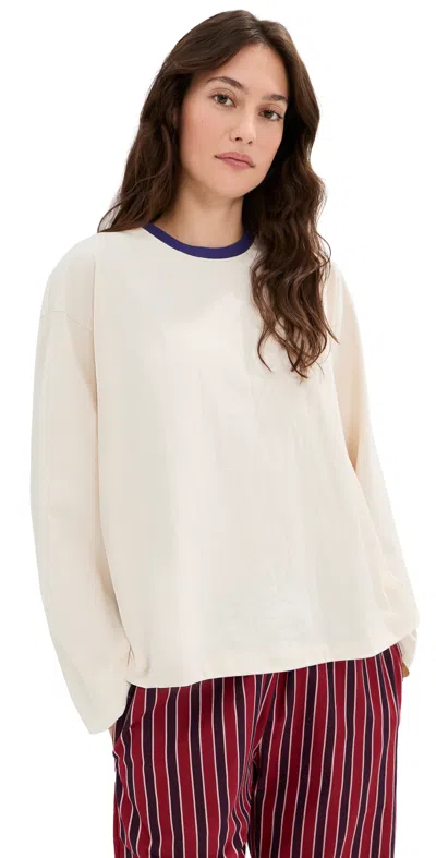 State & Lake Bobbi Ringer Tee Cream/cobalt In White