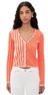 State & Lake Game Day Cardigan Orange In Multi