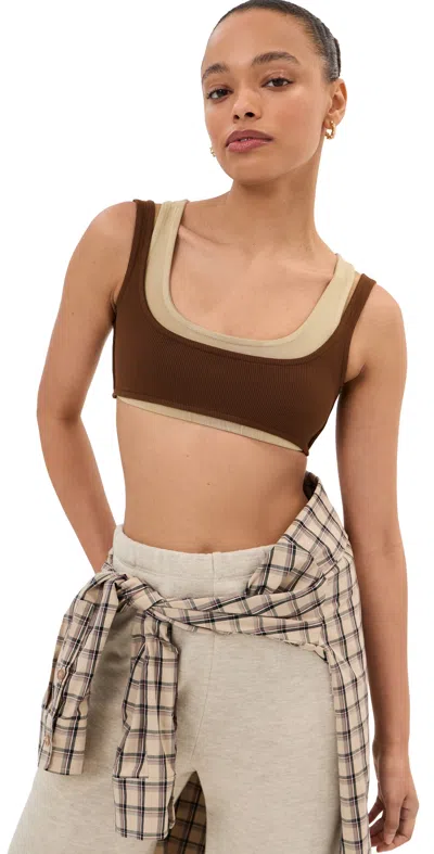 State & Lake Jane Bralette Tan/brown
