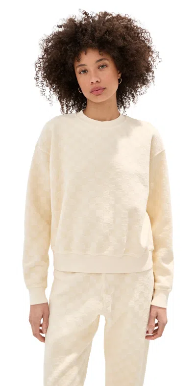 State & Lake Nikki Sweatshirt Ivory In White