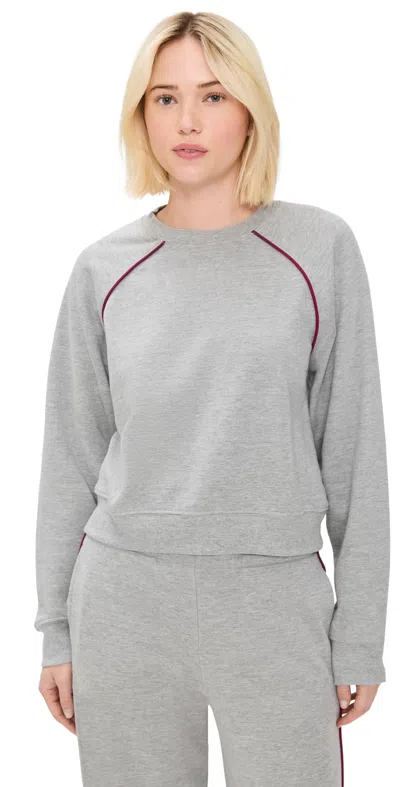 State & Lake Nola Sweatshirt Heather Grey/burgundy