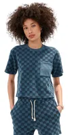 State & Lake Sofia Top Navy In Blue