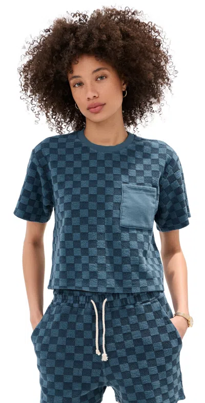 State & Lake Sofia Top Navy In Blue