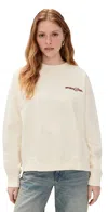 State & Lake Sports & Rec Sweatshirt Ivory In White