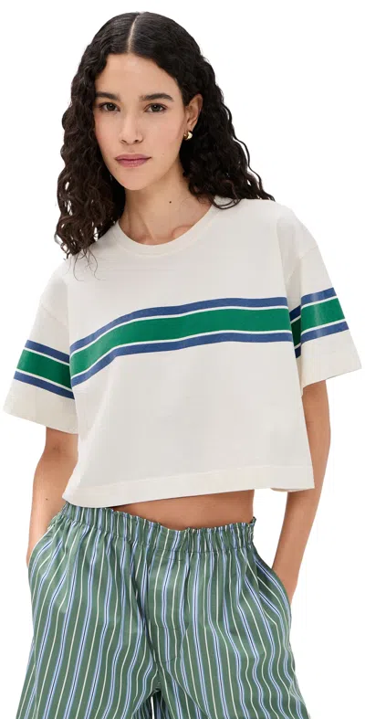 State & Lake Tee Ivory In White