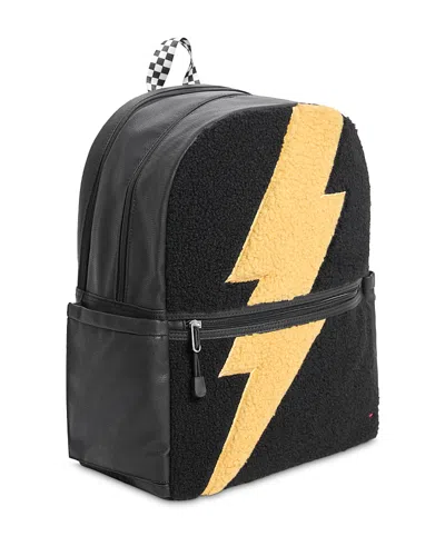 State Kids' Boys' Kane Fuzzy Bolt Double Pocket Backpack - Ages 7+ In Black