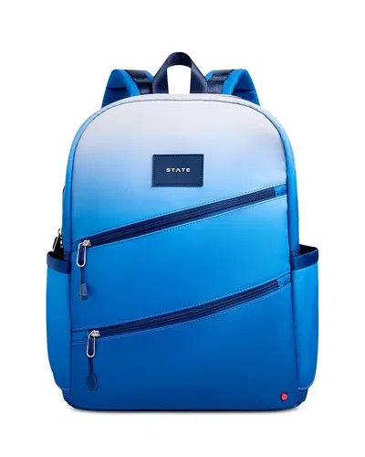 State Kids' Boys' Kane Gradient Diagonal Zip Double Pocket Large Backpack - Ages 9+ In Blue