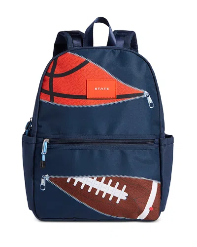 State Kids' Boys' Kane Sports Double Pocket Backpack - Ages 7+ In Blue
