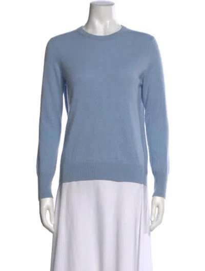 Pre-owned State Cashmere Cashmere Crew Neck Sweater In Blue