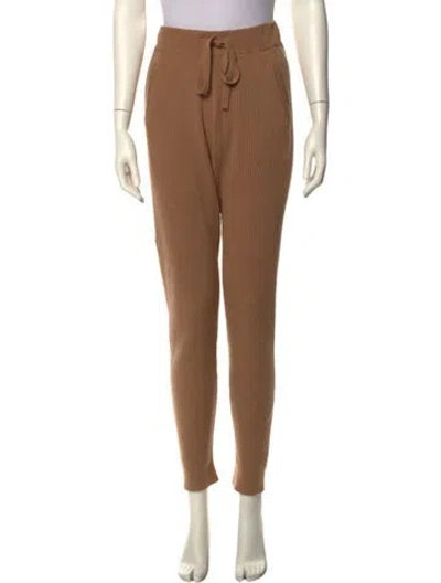 Pre-owned State Cashmere Cashmere Skinny Leg Pants In Brown
