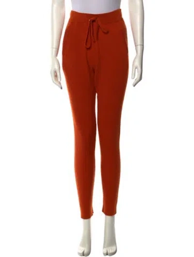 Pre-owned State Cashmere Cashmere Skinny Leg Pants In Orange
