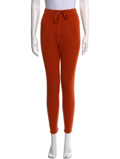 Pre-owned State Cashmere Cashmere Skinny Leg Pants In Orange