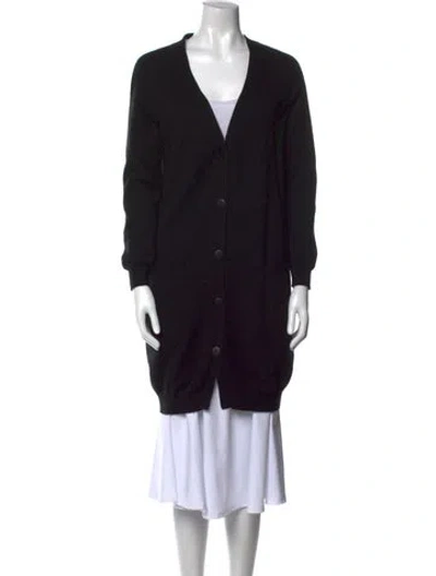 Pre-owned State Cashmere Cashmere V-neck Sweater In Black