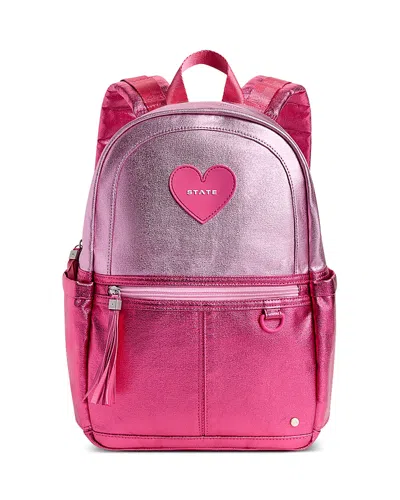 State Kids' Girls' Kane Color Blocked Heart Mini Backpack - Ages 2-4 In Pink