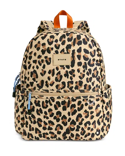 State Kids' Girls' Kane Leopard Double Pocket Backpack - Ages 7+ In Animal Print