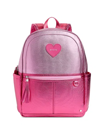 State Kids' Kane Backpack In Pink/hot Pink Colorblock