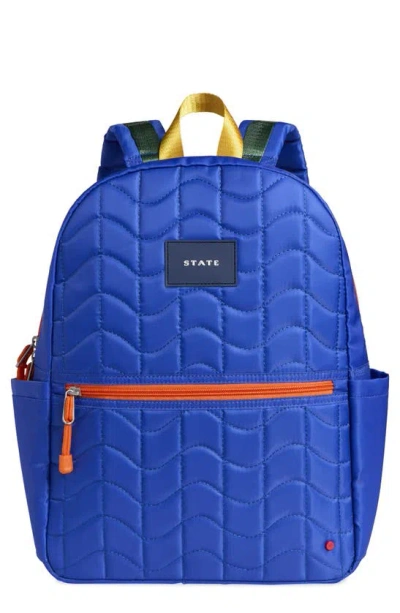 State Kids' Kane Mini Travel Backpack In Blue Wiggly Puffer
