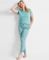 State Of Day Women's Printed Jogger Pajama Pants, Xs-3x, Created For Macy's In Garden Bru