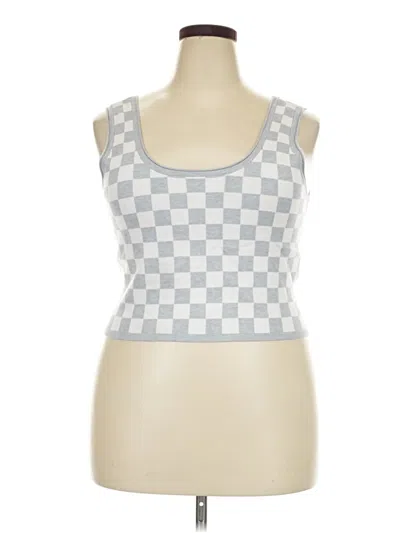 Pre-owned State Of Day Sleeveless Top Silver Square Neckline Tops