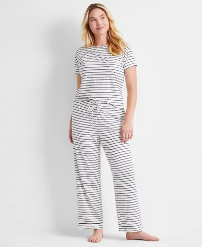 State Of Day Women's 2-pc. Fluid Knit Pajamas Set, Created For Macy's In Sea Salt S