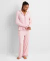 State Of Day Women's 2-pc. Packaged Ribbed Notched-collar Pajamas Set Xs-3x, Created For Macy's