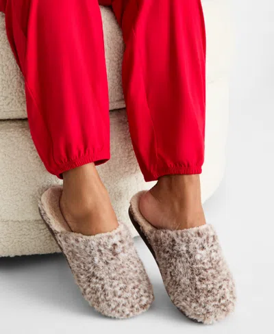 State Of Day Women's Boxed Sherpa Slippers, Created For Macy's In Brown