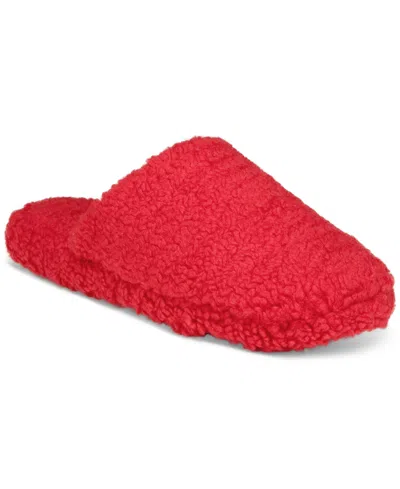 State Of Day Women's Boxed Sherpa Slippers, Created For Macy's In Tango Red