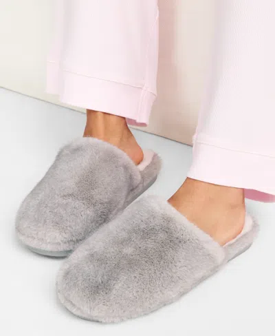 State Of Day Women's Boxed Two-tone Faux-fur Slide Slippers, Macy's Exclusive In Multi