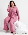 State Of Day Women's Collared Knit Pajama Set, Xs-3x, Created For Macy's