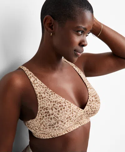 State Of Day Women's Cotton Blend Bralette, Created For Macy's In Multi Animal