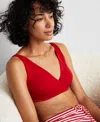 State Of Day Women's Cotton Blend Bralette, Created For Macy's In Tango Red