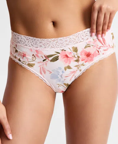 State Of Day Women's Cotton Blend Lace-trim Hipster Underwear, Created For Macy's In Multi