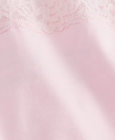 State Of Day Women's Cotton Blend Lace-trim Hipster Underwear, Created For Macy's In Pink