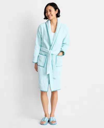 State Of Day Women's Cotton Robe, Macy's Exclusive In Blue