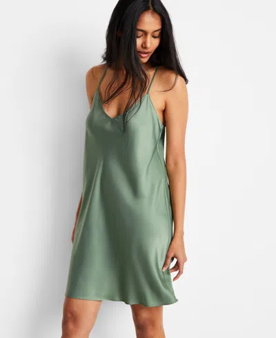 State Of Day Women's Crepe De Chine Chemise, Created For Macy's In Glade